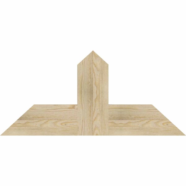 Ekena Millwork Portland Rough Sawn Timber Gable Bracket, Douglas Fir, 36"W x 16"H x 2"D x 6"F, 11/12 Pitch GBW036X16X0206POR00RDF - main